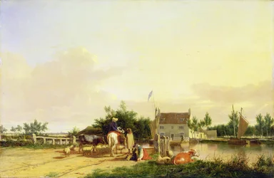 Buckenham Fähre am Fluss Yare, Norfolk, 1826